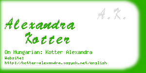 alexandra kotter business card